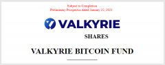 Crypto ETF竞赛在2021- valkyrie比特币信任档案上举行